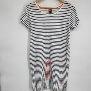 Helly Hansen Dress Medium Naiad T-Shirt Stripes Coastal Nautical Black & White